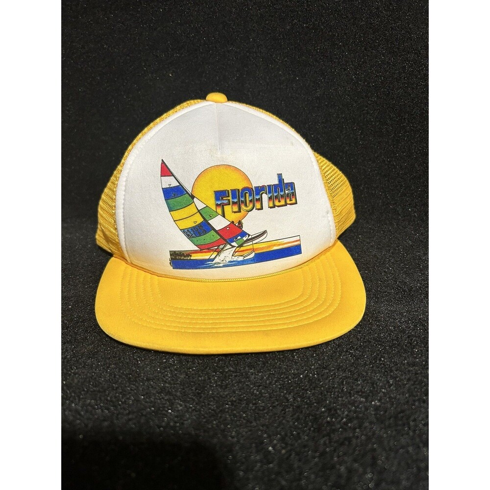 Florida Sailboat Snapback  Hat/Cap Mesh Back Souvenir